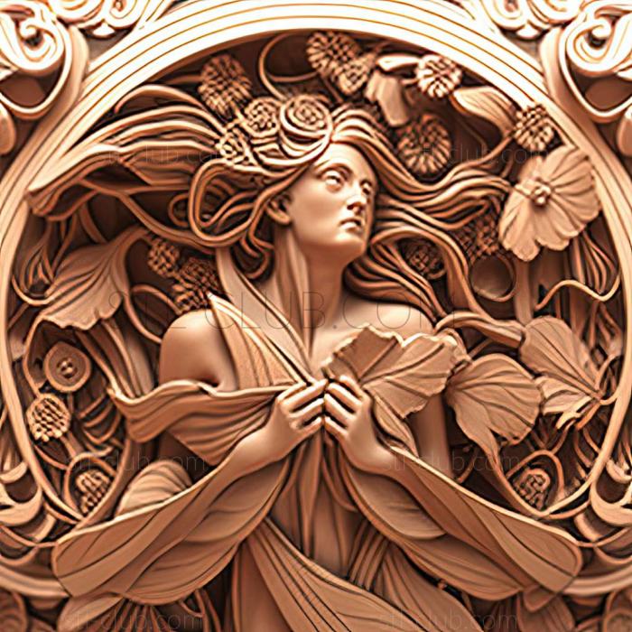 3D model style mucha (STL)